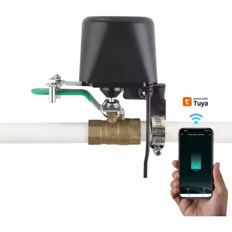 GISE GV-WF Control inteligente de válvula de agua/gas Wi-Fi, compatible con Tuya