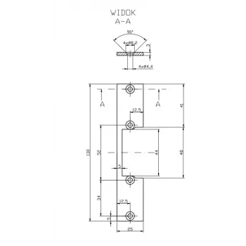 HARTTE OK-P2 Barra plana corta, S, 3mm, STC, abierta