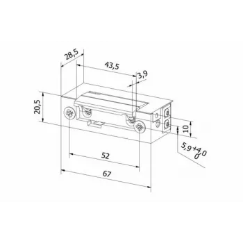 BIRA ES1-001 Abrepuertas eléctrico simétrico 12V AC/DC Basic