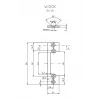 HARTTE OK-P1 Riel plano corto de montaje, S, 3 mm, STC, abierto