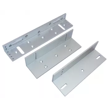 BIRA Escuadra de montaje tipo ZL para cerradura electromagnética HARTTE MG180 - plateado