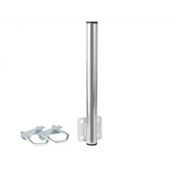 ROBSON C-400 Soporte para barandilla de balcón para parabólicas y antenas, 400 mm de saliente, plateado
