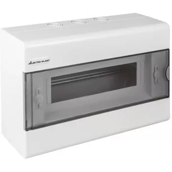 ELEKTRO-PLAST OPATÓWEK SRn-12 Cuadro de distribución de superficie 12 módulos 1 fila IP40 puerta transparente