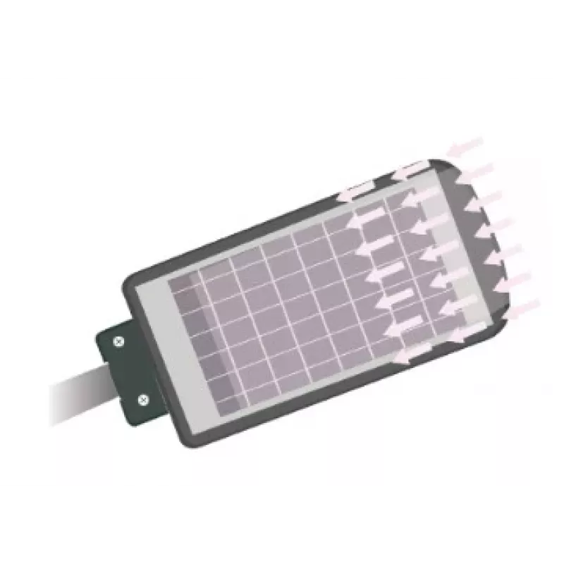 VOLT POLSKA Lámpara solar JOCKER 120 + panel de 12W + mando a distancia