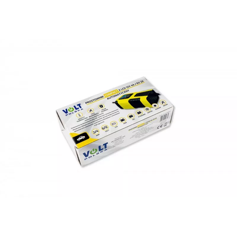 Volt Polska Cargador de batería automático 12V 4A / 6V 2A LCD