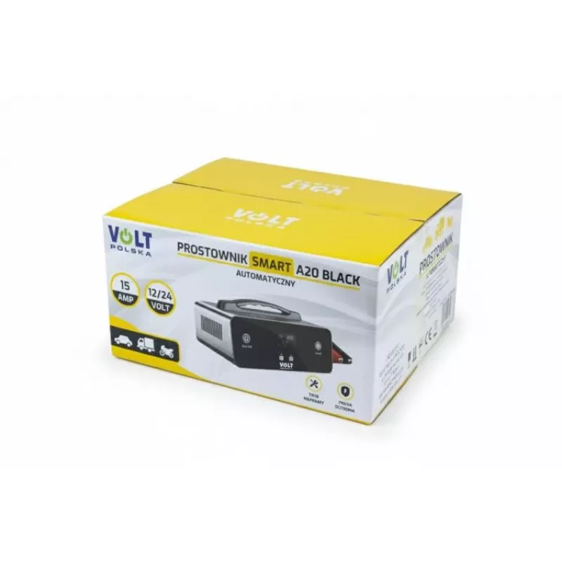 VOLT POLSKA Cargador inteligente 12V/24V 15A A20 negro