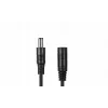 ESPE Cable de extensión de alimentación DC 5,0m 2x0,5mm² Trenzado conector macho DC a conector hembra DC 2,1x5,5mm negro