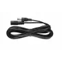 ESPE Cable de extensión de alimentación DC 5,0m 2x0,5mm² Trenzado conector macho DC a conector hembra DC 2,1x5,5mm negro