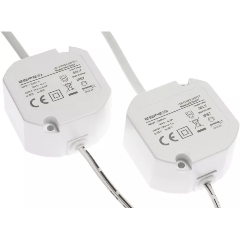 ESPE LP-1212-211 Fuente de alimentación 12V 1A 12W IP67 5.5/2.1mm