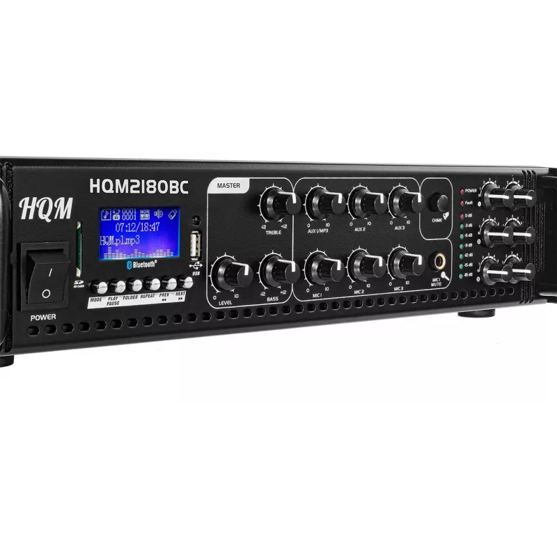 HQM 3407 Amplificador de radio FM/MP3/BLUETOOTH 180W