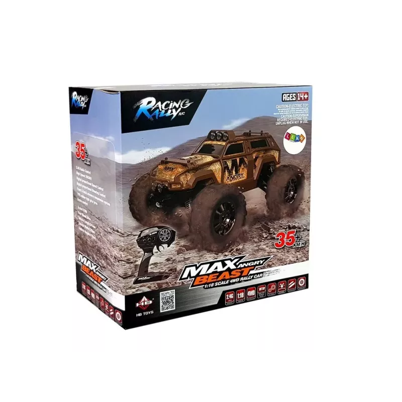 LEAN TOYS Coche de rally teledirigido Azul 2.4G 1:18 35km/h