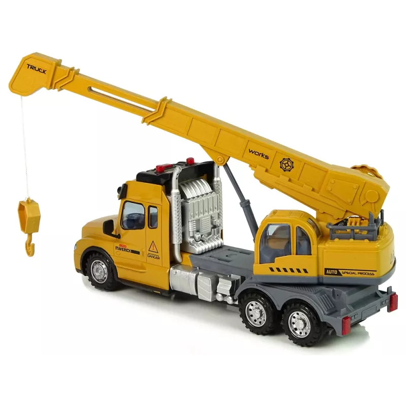 LEAN TOYS Camión grúa teledirigido Pilot 2.4G Luces Sonidos Amarillo