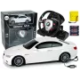 LEAN TOYS BMW M3 teledirigido Blanco 2.4G Pilot con volante 1:18 Sonido Luces