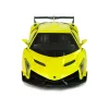 LEAN TOYS Mando a distancia Lamborghini Veneno Amarillo 2,4 GHz Volante Coche RC con Sonido y Luz