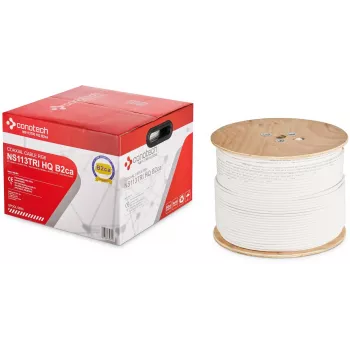 CONOTECH NS-113TRI HQ Cable coaxial RG-6 LSOH B2ca 500m Blanco