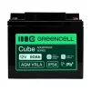 GREEN CELL AGM VRLA 12V 50Ah Batería sin mantenimiento para SAI, 197x166x170mm