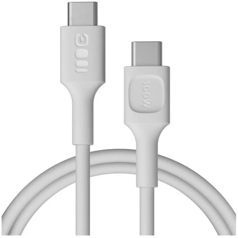 Green Cell PowerFlex Cable USB-C a USB-C de carga rápida 100W Blanco 1,2m