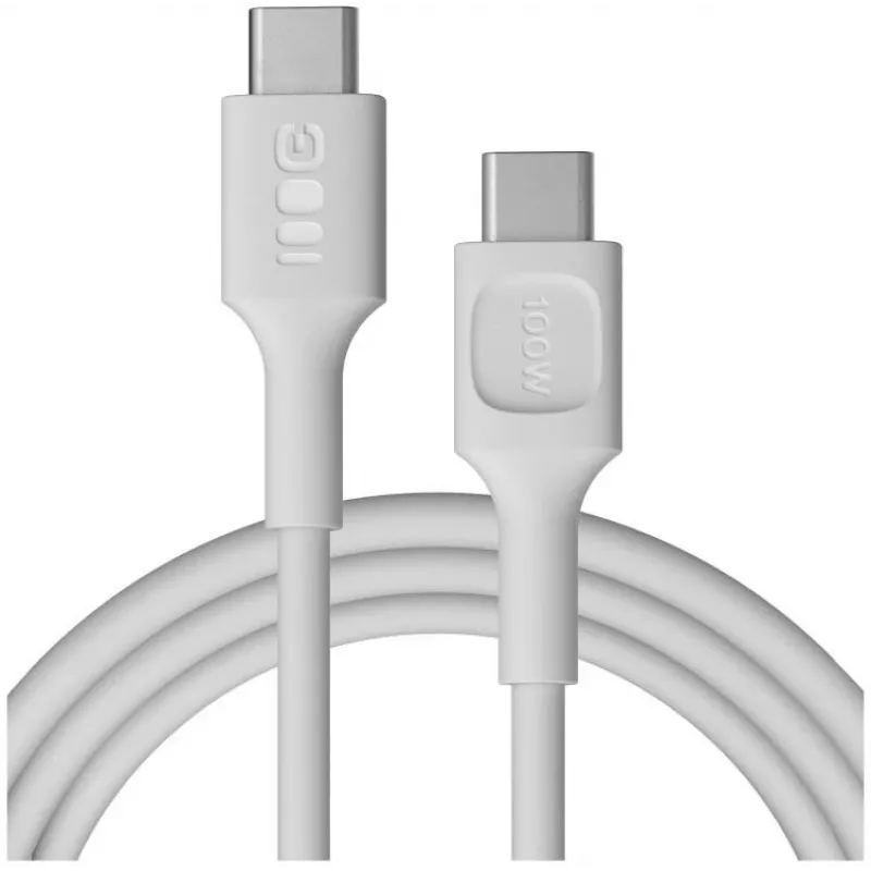 GREEN CELL PowerFlex Cable USB-C a USB-C 2m 100W PD Blanco nieve