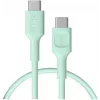 Green Cell PowerFlex Cable USB-C a USB-C de carga rápida 100W 0,3m Verde menta