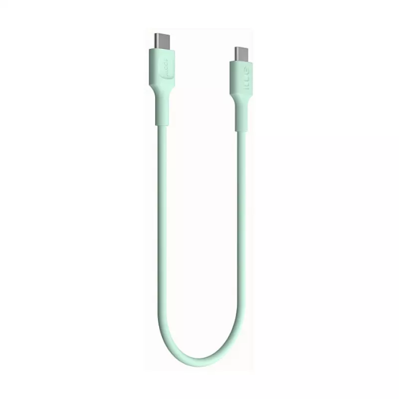 Green Cell PowerFlex Cable USB-C a USB-C de carga rápida 100W 0,3m Verde menta