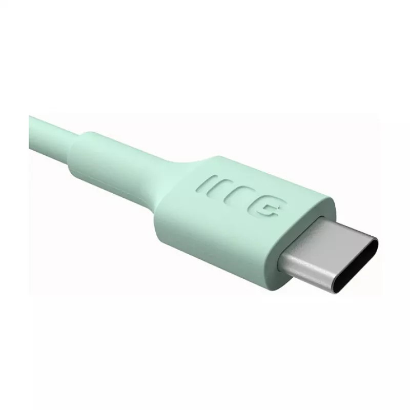 Green Cell PowerFlex Cable USB-C a USB-C de carga rápida 100W 0,3m Verde menta