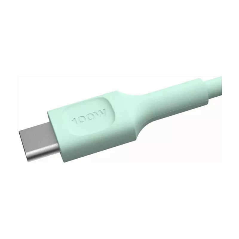 Green Cell PowerFlex Cable USB-C a USB-C de carga rápida 100W 0,3m Verde menta