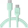 Green Cell PowerFlex Cable USB Type-C a USB Type-C de carga rápida 100W Verde menta 1,2m