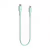 Green Cell PowerFlex Cable USB Type-C a USB Type-C de carga rápida 100W Verde menta 1,2m