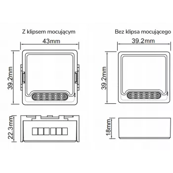 OXT Módulo dimmer inteligente mini 2 canales WiFi TUYA T226