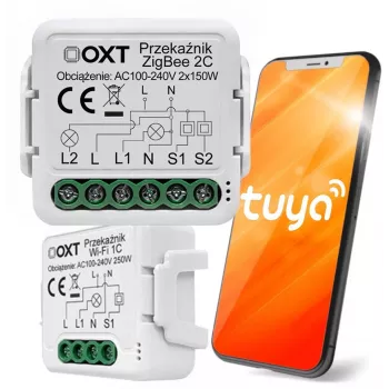 OXT Módulo Smart Switch ZigBee Tuya mini 2 canales