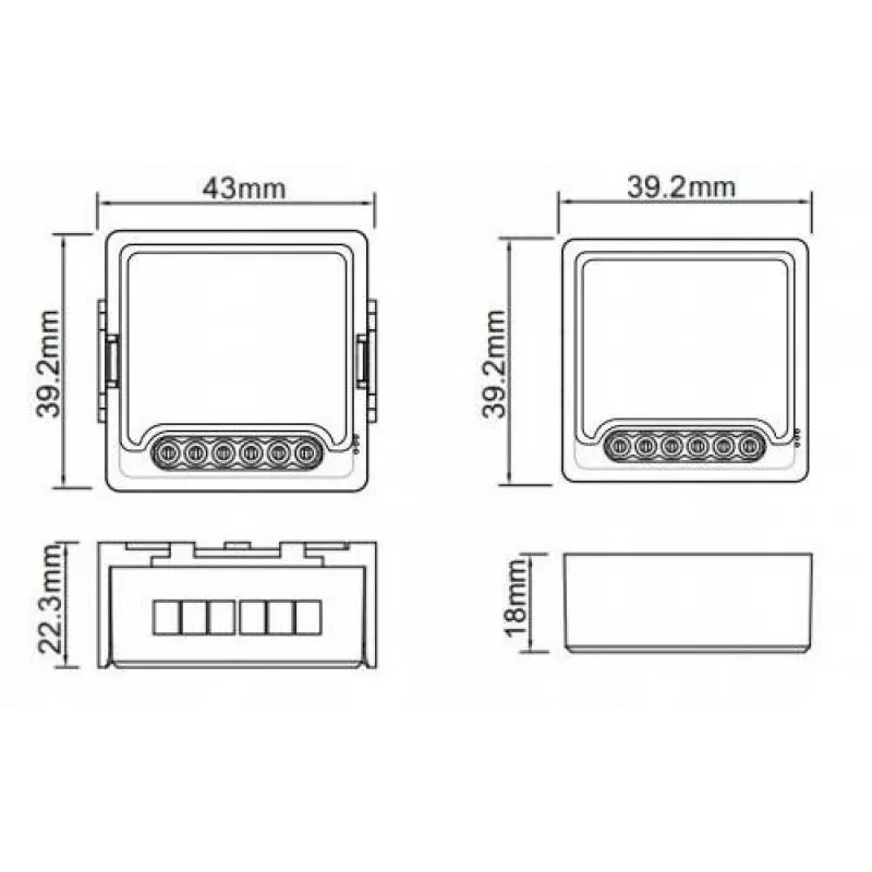 OXT T264 Módulo relé inteligente mini 4 canales ZigBee 3.0 Tuya
