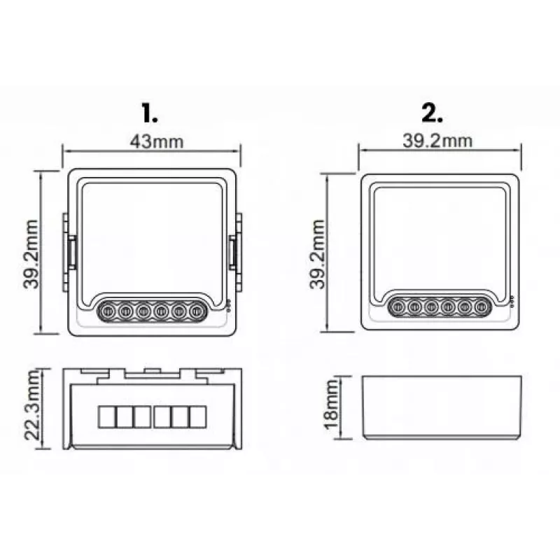 OXT Módulo relé mini 2 canales sin neutro ZigBee TUYA T272