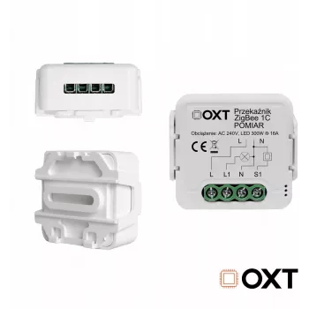 OXT T260P Módulo relé inteligente 1 canal 16A con monitorización de potencia, ZigBee 3.0, compatible con Tuya