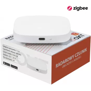 OXT T165 Sensor de presencia y luminosidad radar de ondas milimétricas USB ZigBee Tuya
