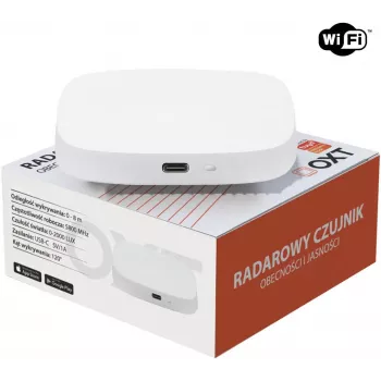 OXT T155 Sensor de presencia radar de ondas milimétricas 24GHz con sensor de luminosidad, USB WiFi Tuya Smart