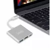 ZENWIRE BYL-2008N Adaptador hub MHL 3 en 1 USB-C a HDMI 4K, Space Gray