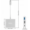 ZENWIRE BYL-2008N Adaptador hub MHL 3 en 1 USB-C a HDMI 4K, Space Gray