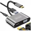 ZENWIRE USB-C Multiport Adapter Hub 4 en 1 HDMI 4K VGA USB-A Space Gray BYL-2310