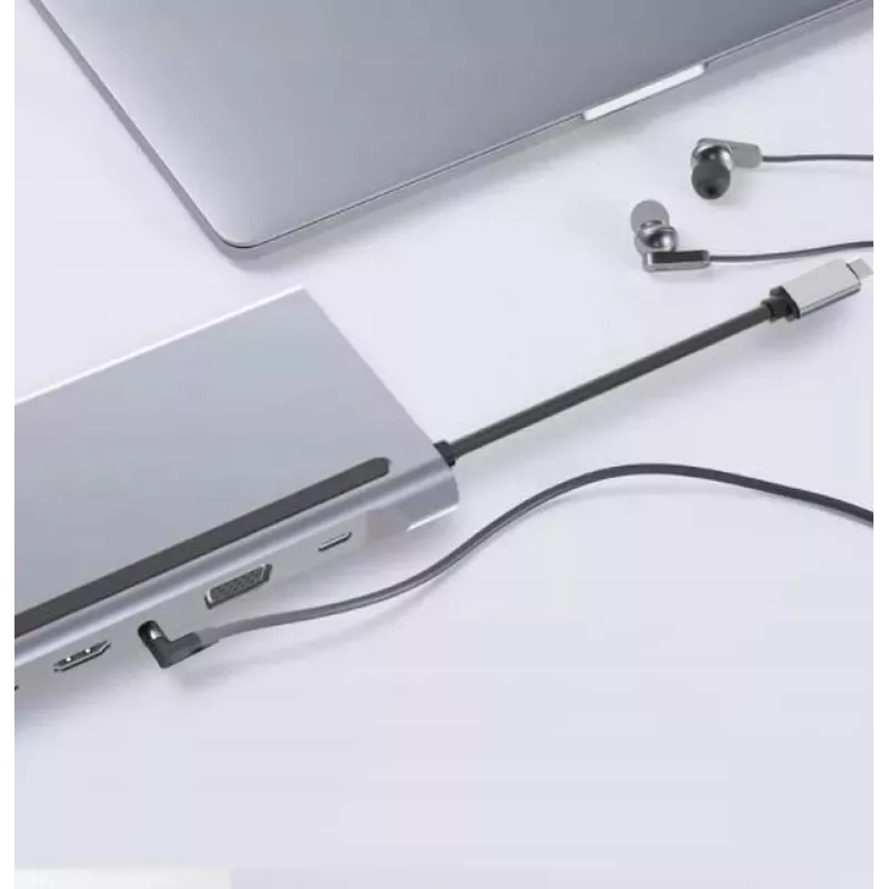 ZENWIRE USB-C Hub Adapter 12 en 1 Docking Station 2x HDMI 4K Ethernet RJ45 USB 3.0 BYL-2211