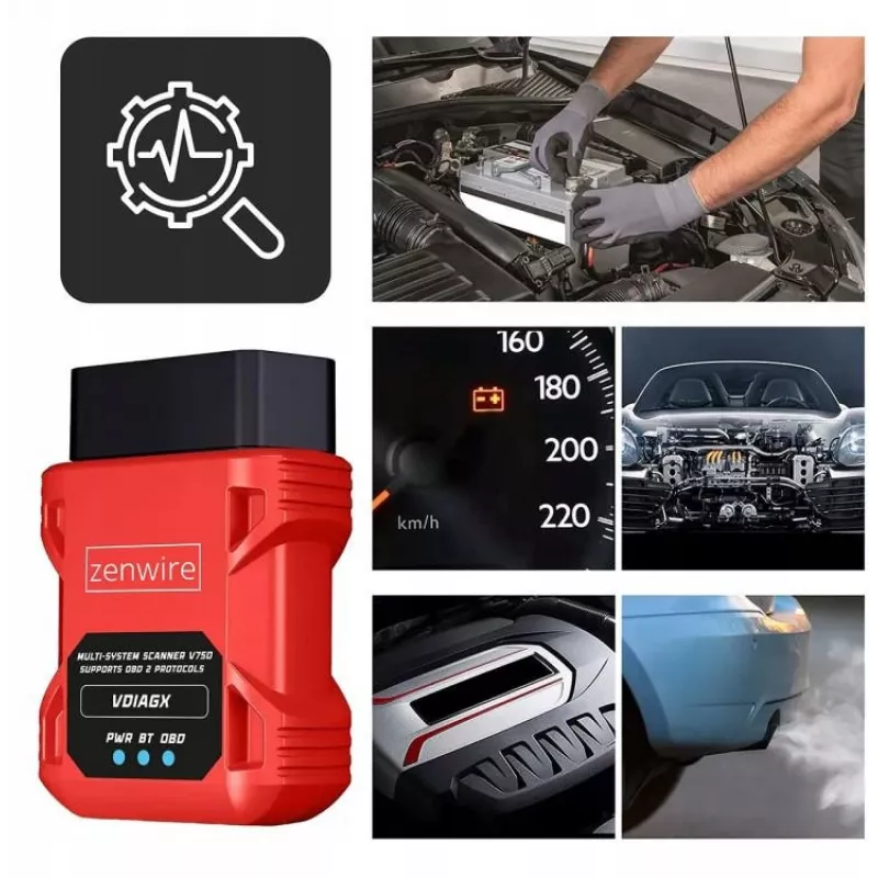 Escáner de diagnóstico OBD2 ELM327 VDiagX V016 Interfaz Bluetooth Tester