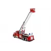 LEAN TOYS Camión de bomberos con escalera extensible giratoria, R/C, sonido, luz, sirena