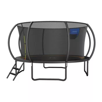 MERACH MR-2429B3 Trampolín, 4,5 m (15 ft) redondo con red de seguridad, máx. 150 kg, 96 muelles