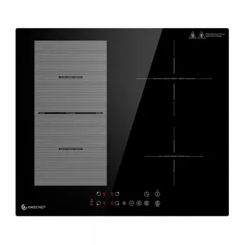 AMZCHEF CE-FS-I72S-FFDD07 Placa de inducción 4 zonas 7200W negra para empotrar