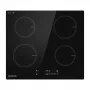 AMZCHEF CE-T-74IB4xyzf-CS Placa de inducción 4 zonas 7400W para empotrar con booster, temporizador, bloqueo infantil