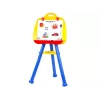 LEAN TOYS Pizarra blanca magnética con soporte 1200x900mm de doble cara giratoria 360°