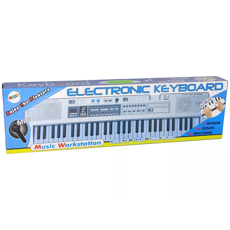 LEAN TOYS Teclado MQ-6110 Micrófono Órgano 61 Teclas