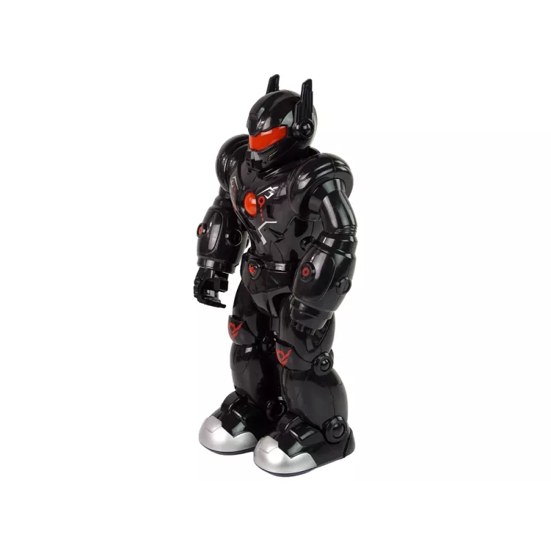 LEAN TOYS Robot Interactivo con Función de Caminar, Sonido y Luz, Negro