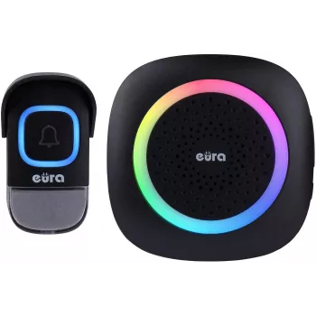 EURA WDP-46A3 Set de Timbre Inalámbrico Negro