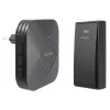 EURA WDP-83H2 JAZZ Set de Timbre Inalámbrico, Emisor sin Batería, Negro