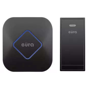 EURA WDP-83H2 JAZZ Set de Timbre Inalámbrico, Emisor sin Batería, Negro